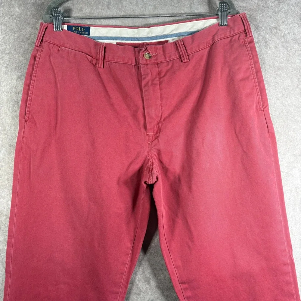 Polo Ralph Lauren Pants Mens 36x30‎ Pink Bedford Chino Classic Fit Cotton Twill